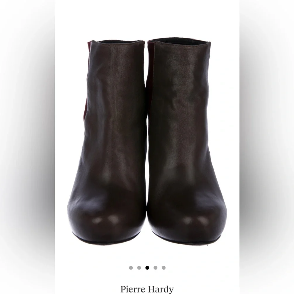 Pierre Hardy Brown and Black Ankle Boots - Picture 3 of 5